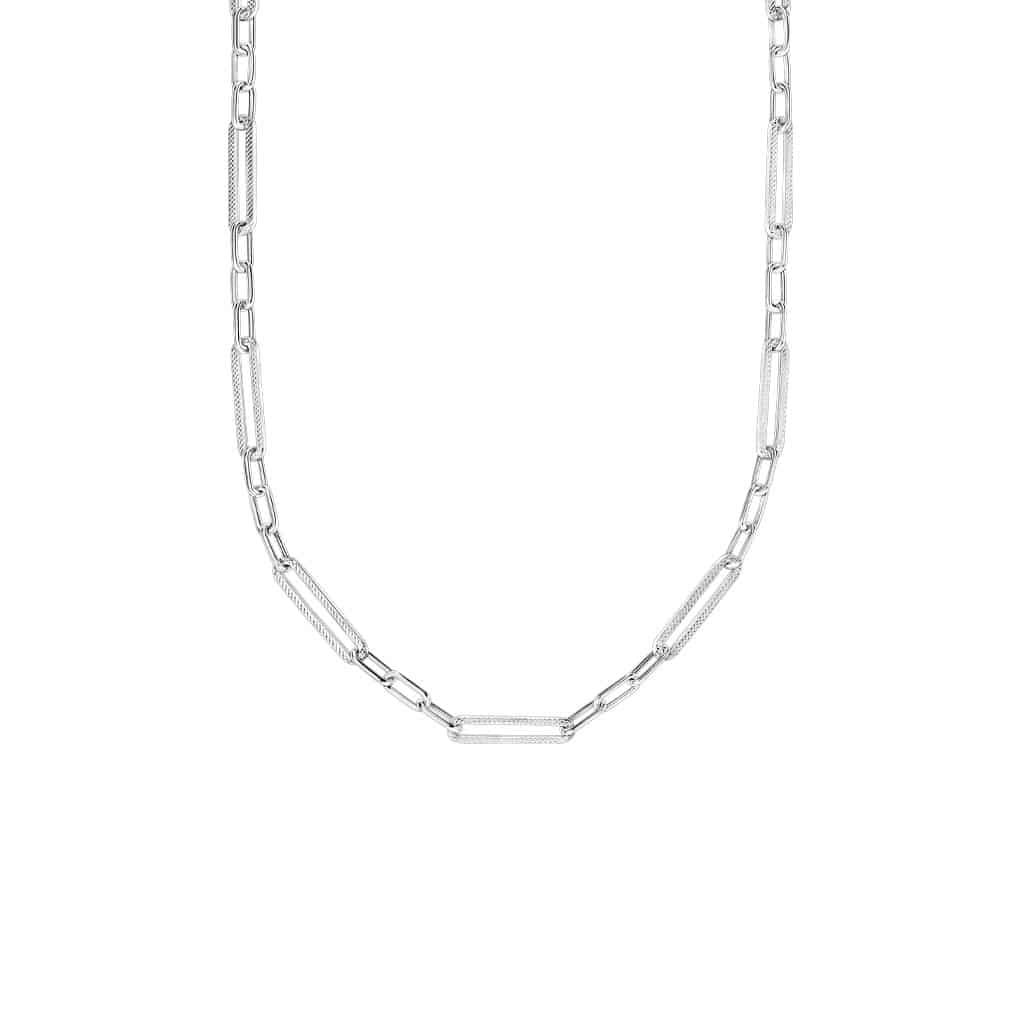 Multilink Necklace in 18K White Gold - Maxi-Cash