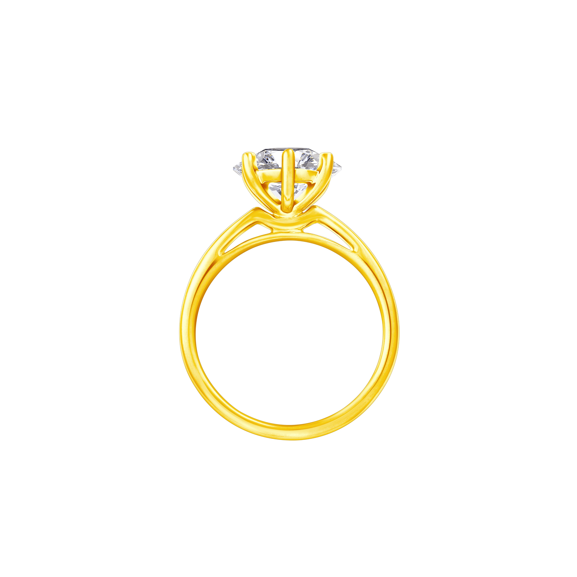 Gold solitaire clearance diamond ring