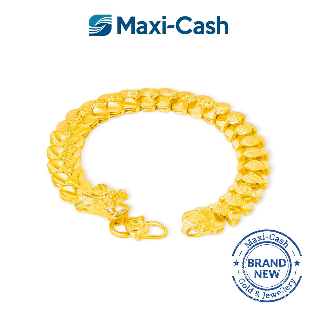 Majestic Dragon Bracelet in 916 Gold