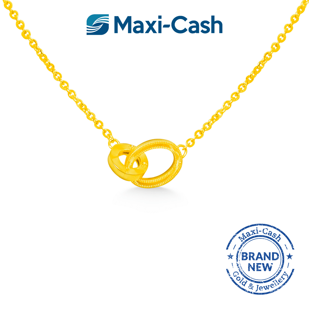 Infinity Link Necklace in 916 Gold