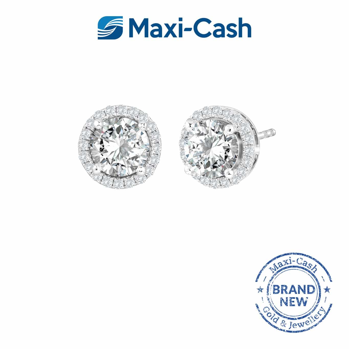True Carat Diamond Nuevo Radiance Earrings in 18k White Gold