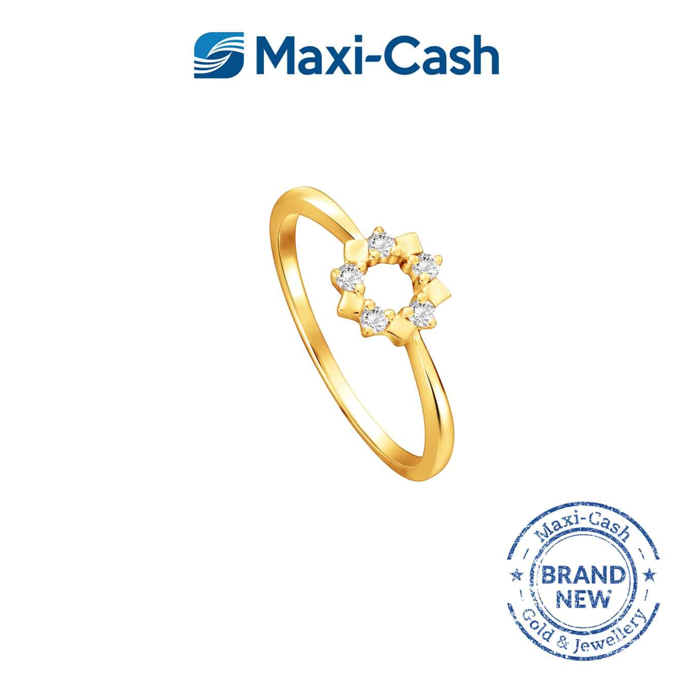 Diamond Starling Ring in 18k Yellow Gold