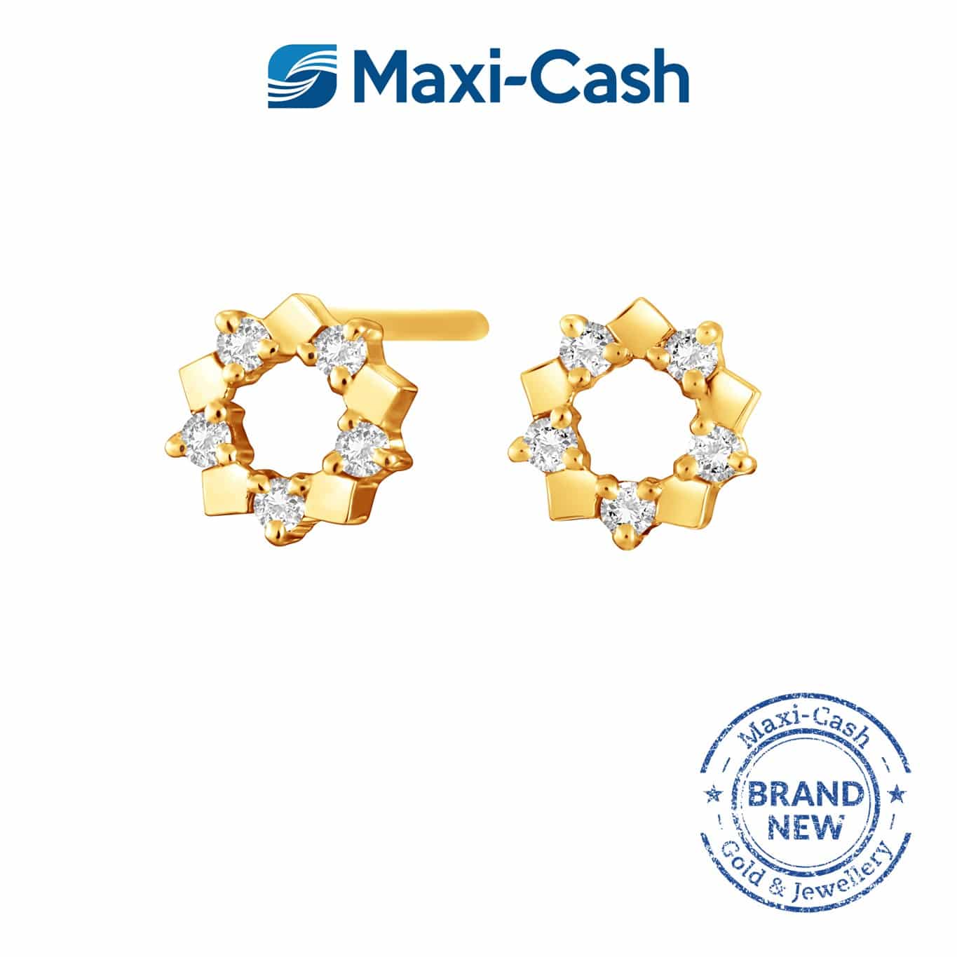 Diamond Starlight Earrings in 18k Yellow Gold