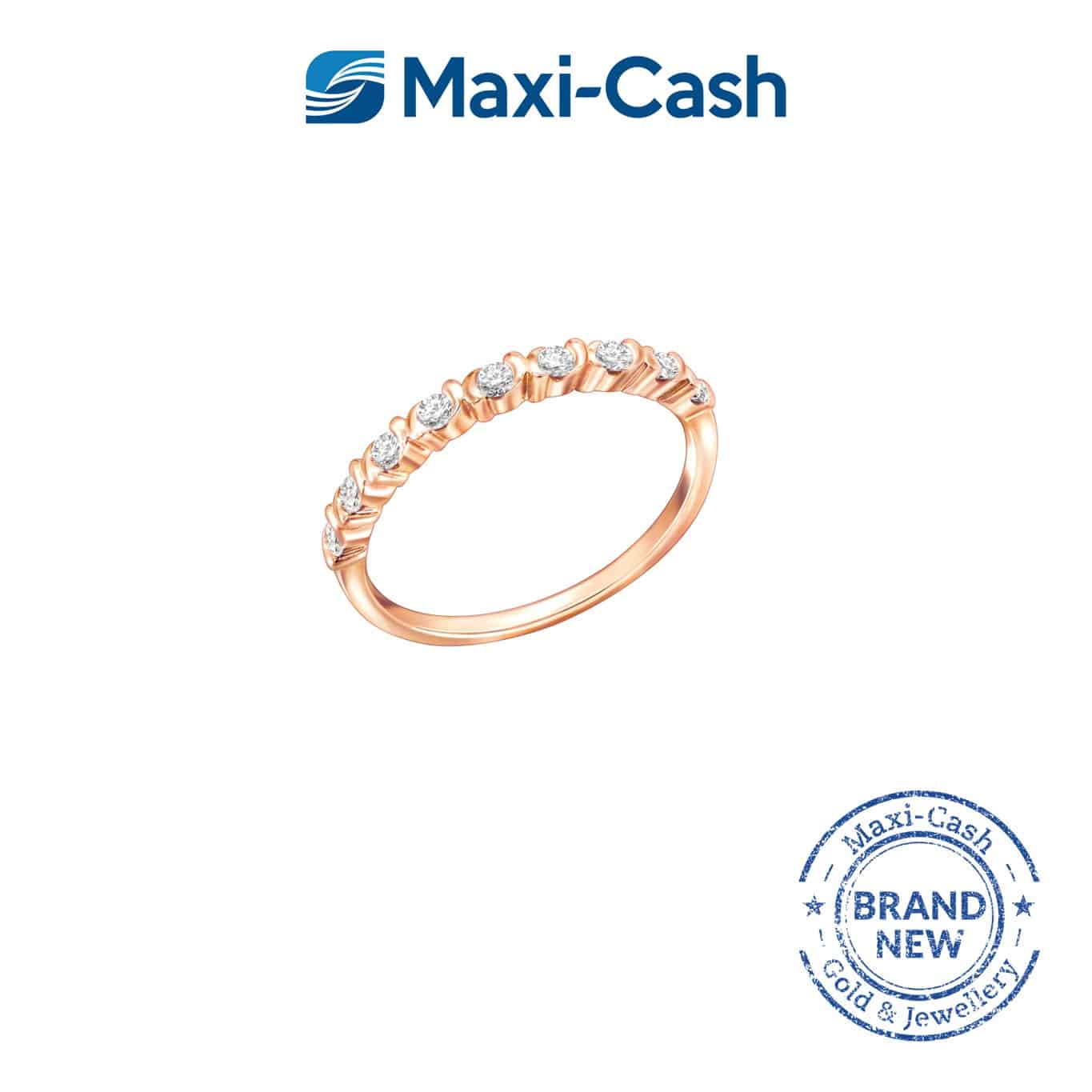 SeoulStyle Diamond Eternity Ring in 14k Rose Gold