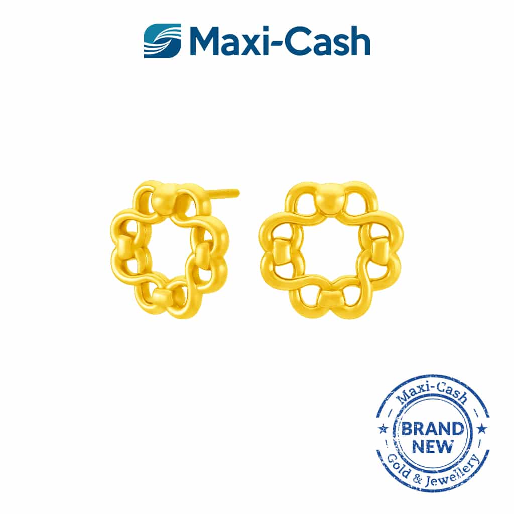 Infinity Knots Earrings in 999 Gold