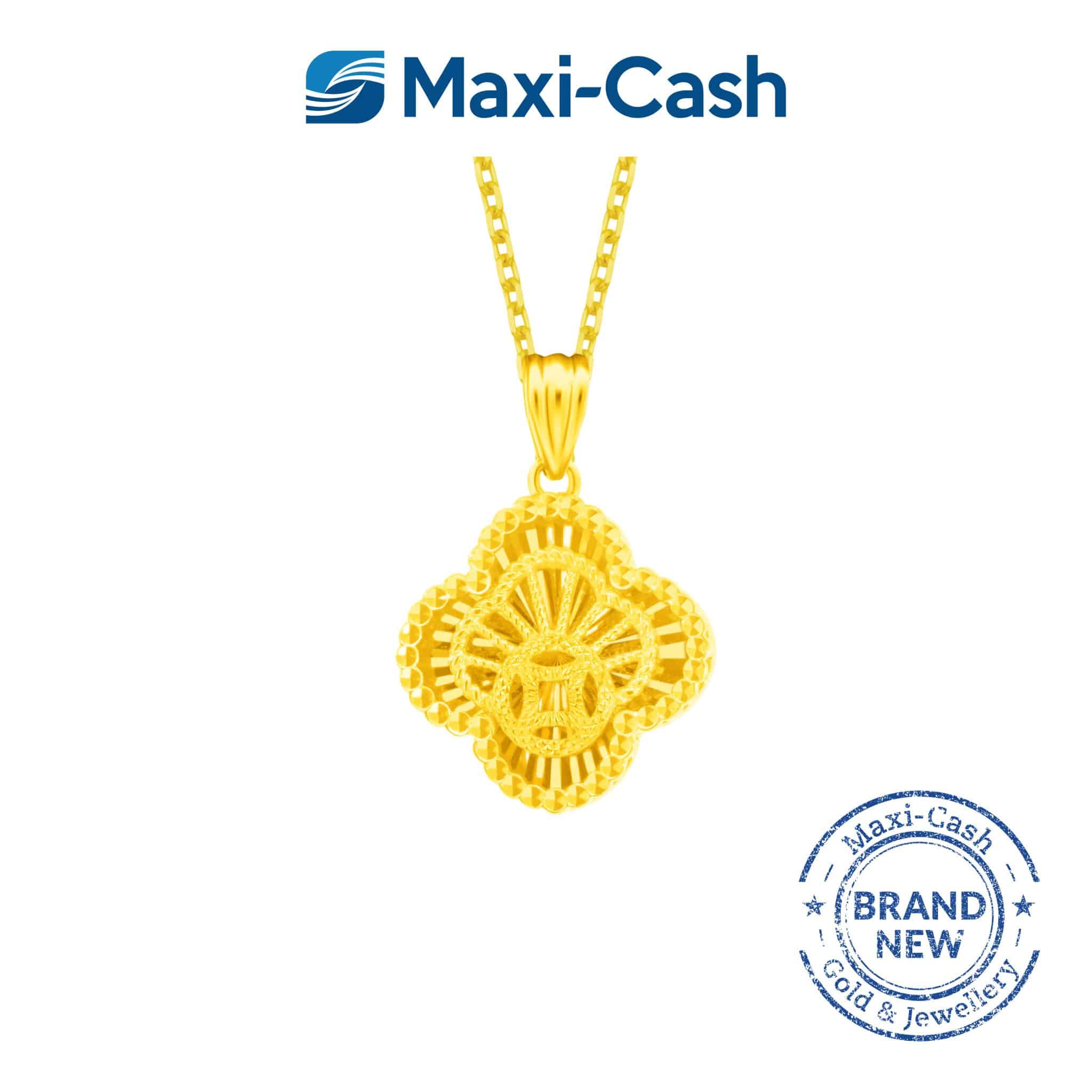 Opulent Bloom Pendant in 916 Gold