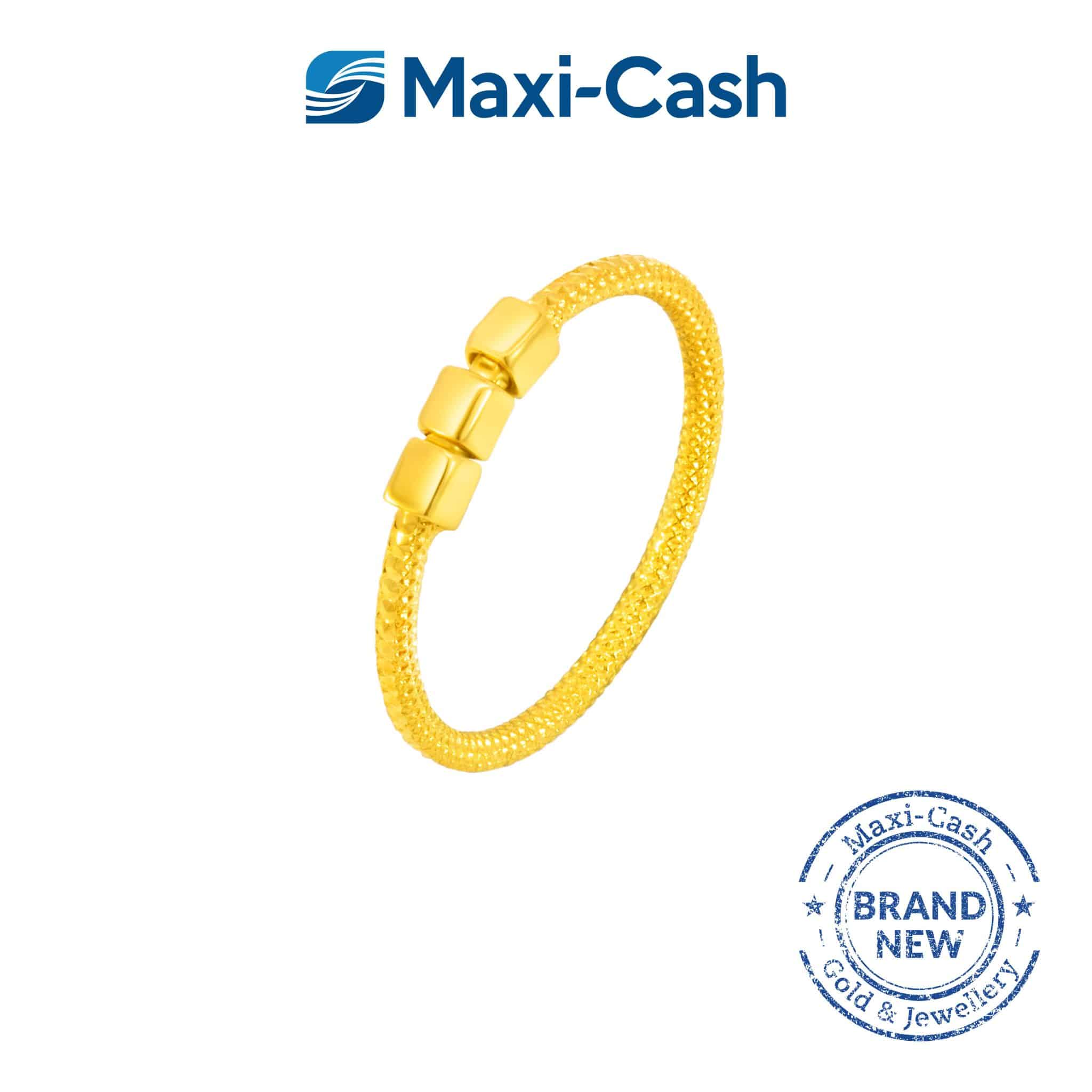 Geometric Cubic Gold Ring in 999 Gold