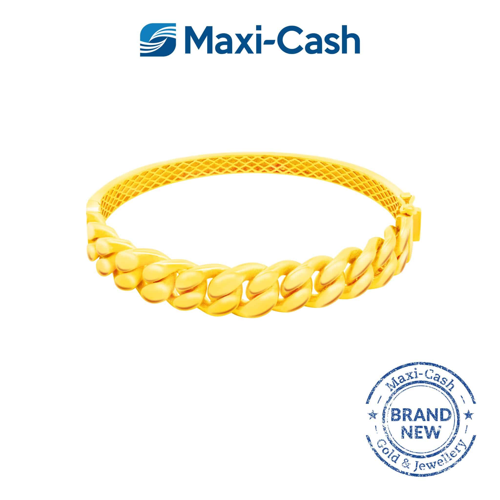 Cuban Link Bangle in 916 Gold