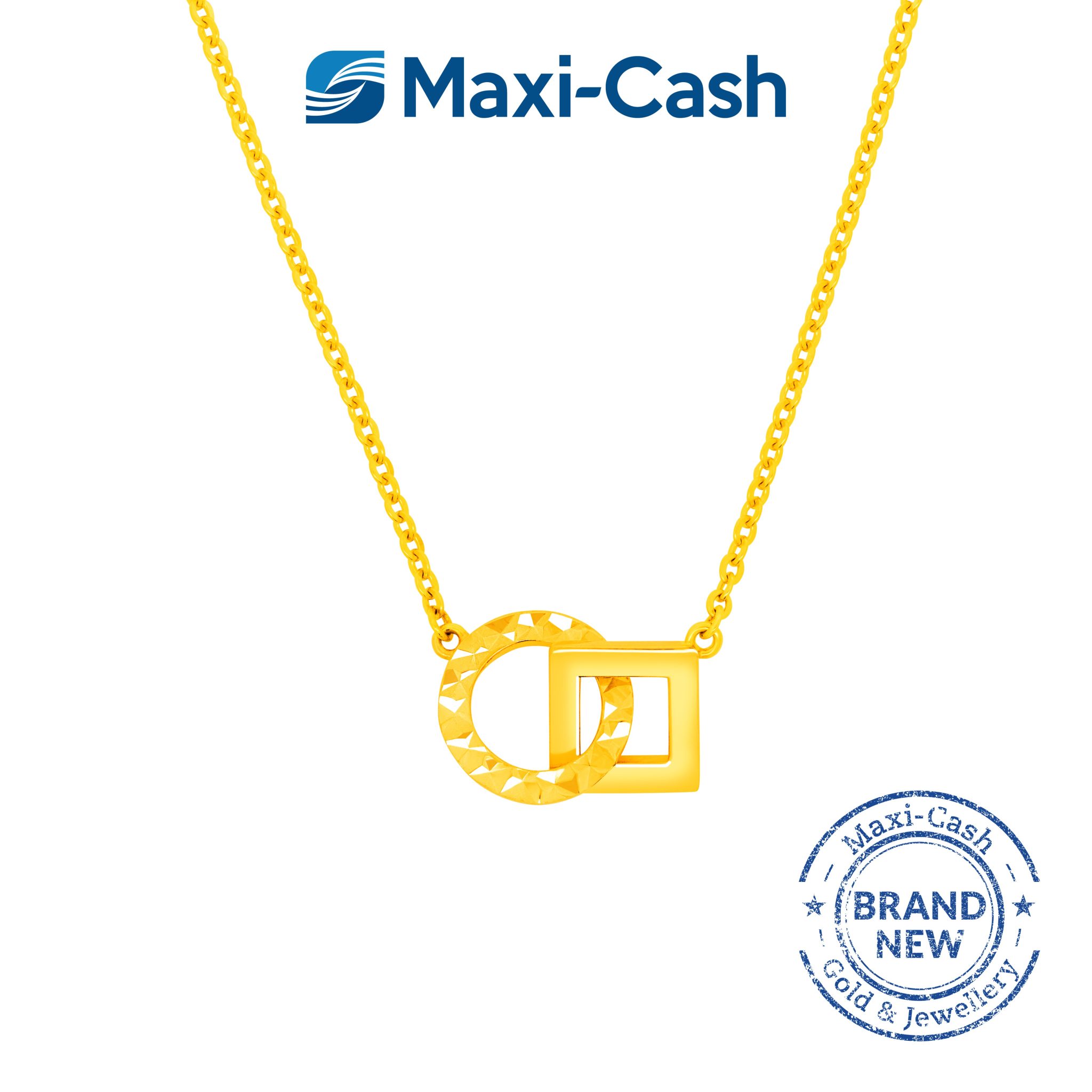 Infinity Link Shapes Necklace in 916 Gold