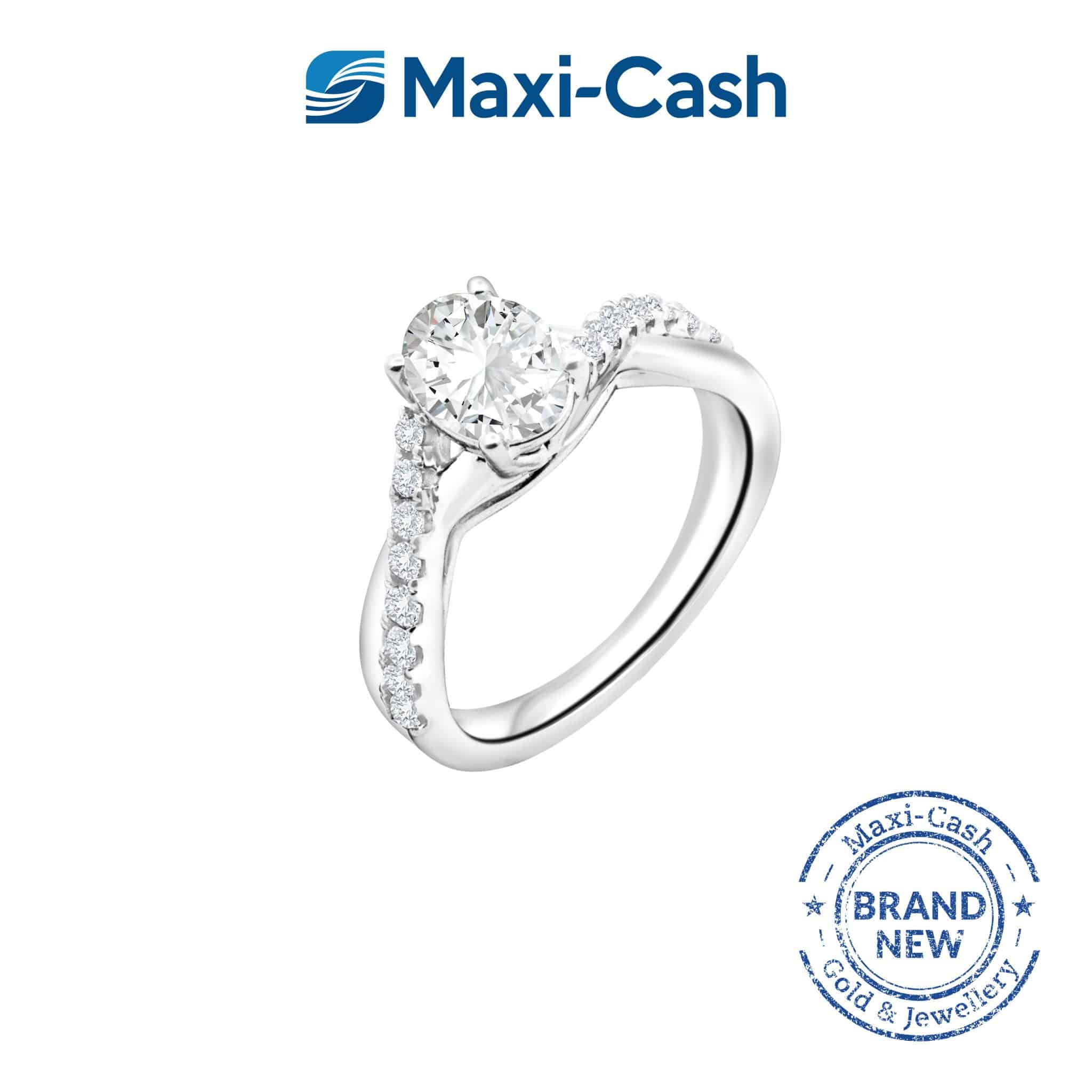 True Carat Diamond Nuevo Demure Ring in 18K White Gold