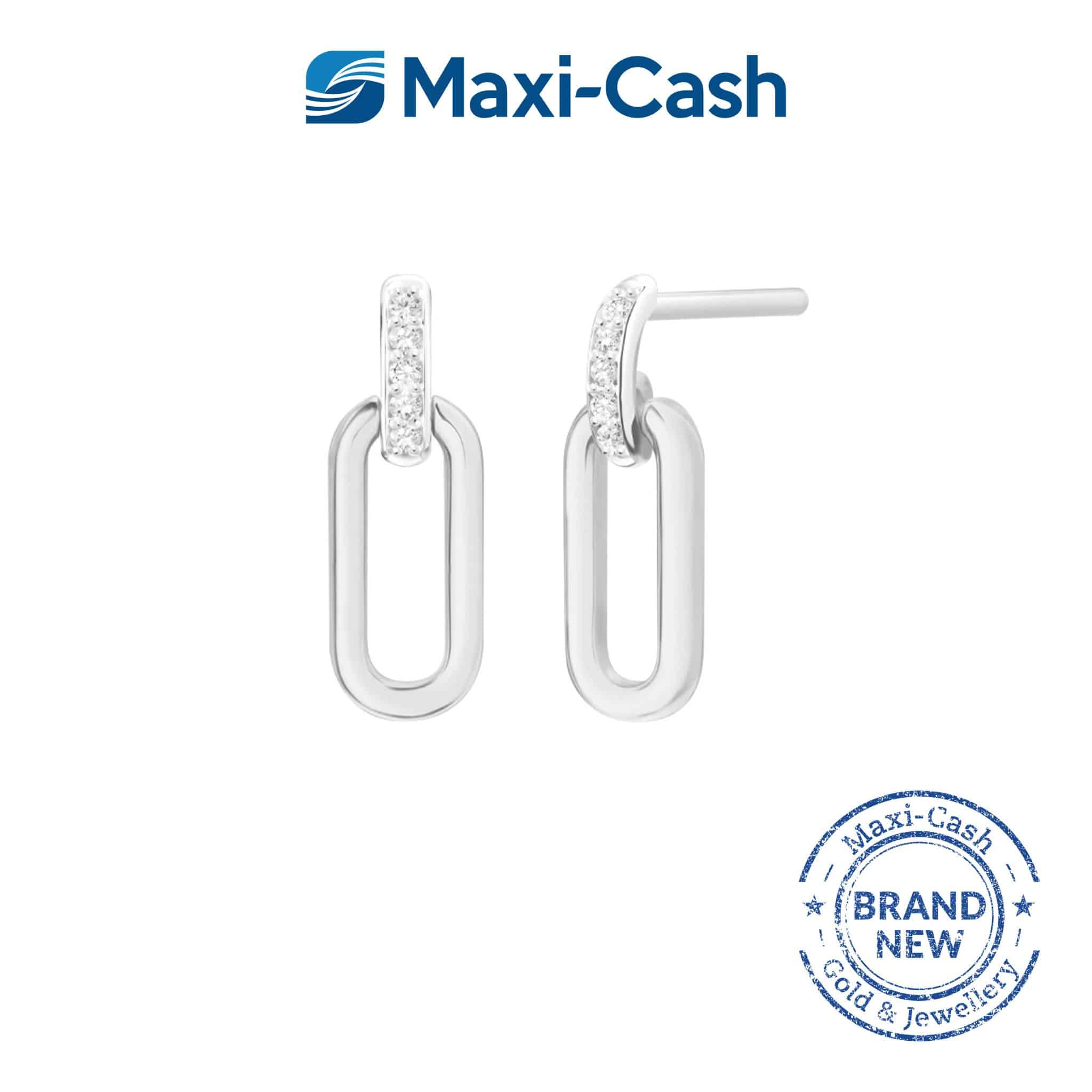 Diamond Seoulstyle Starlit Earrings in 14K White Gold