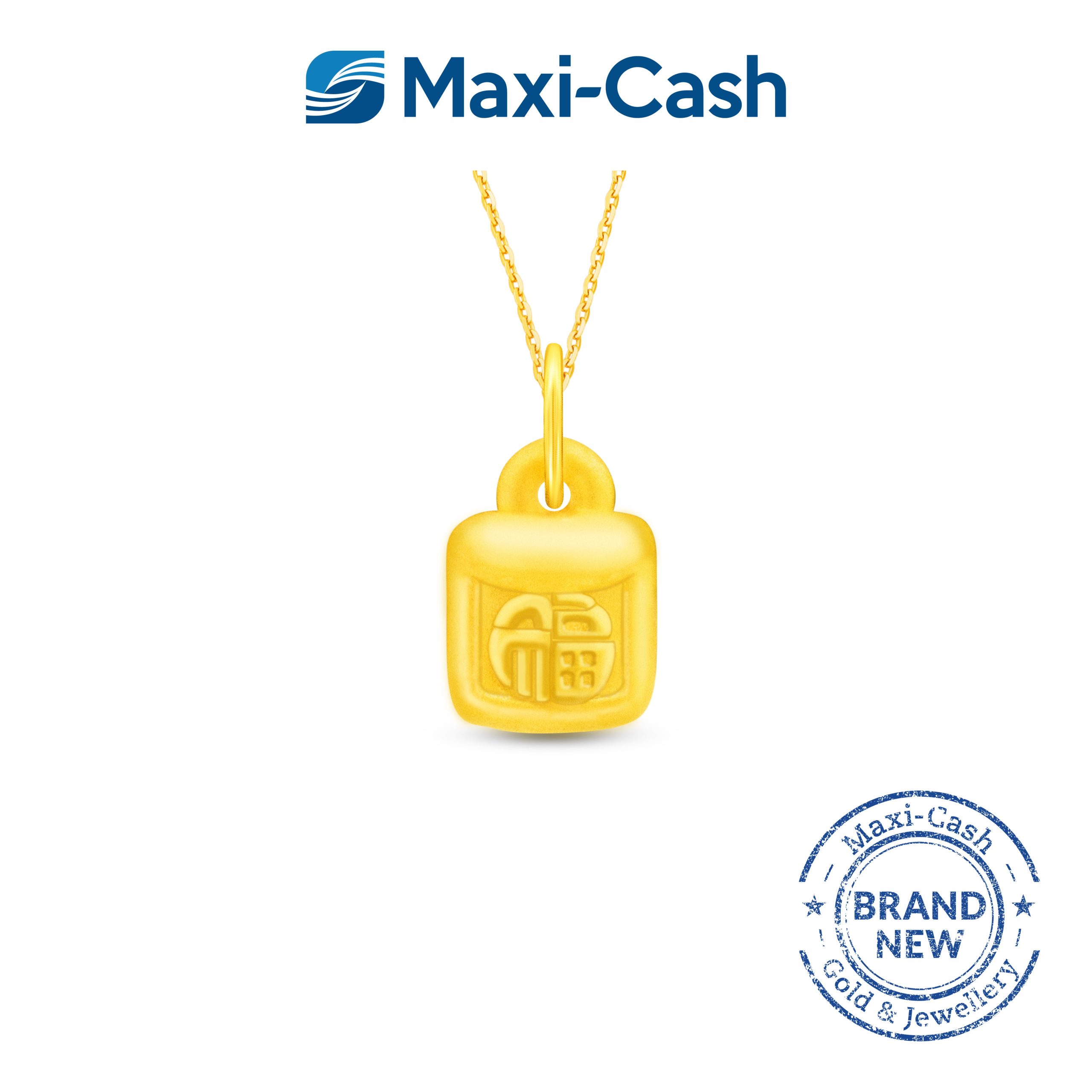 Prosperity Fu Bag Pendant in 999 Gold