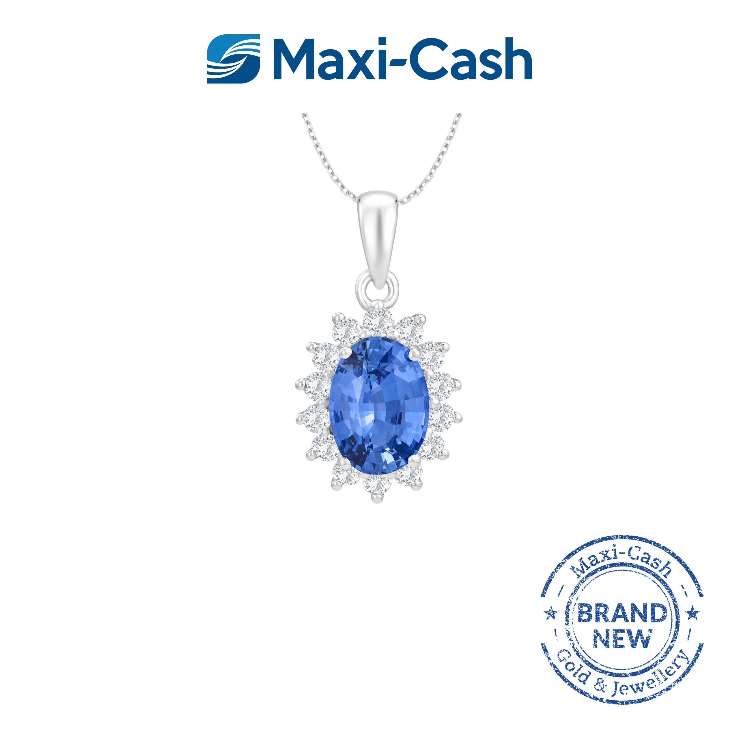 Sapphire Regal Prezioni Pendant in 18K White Gold