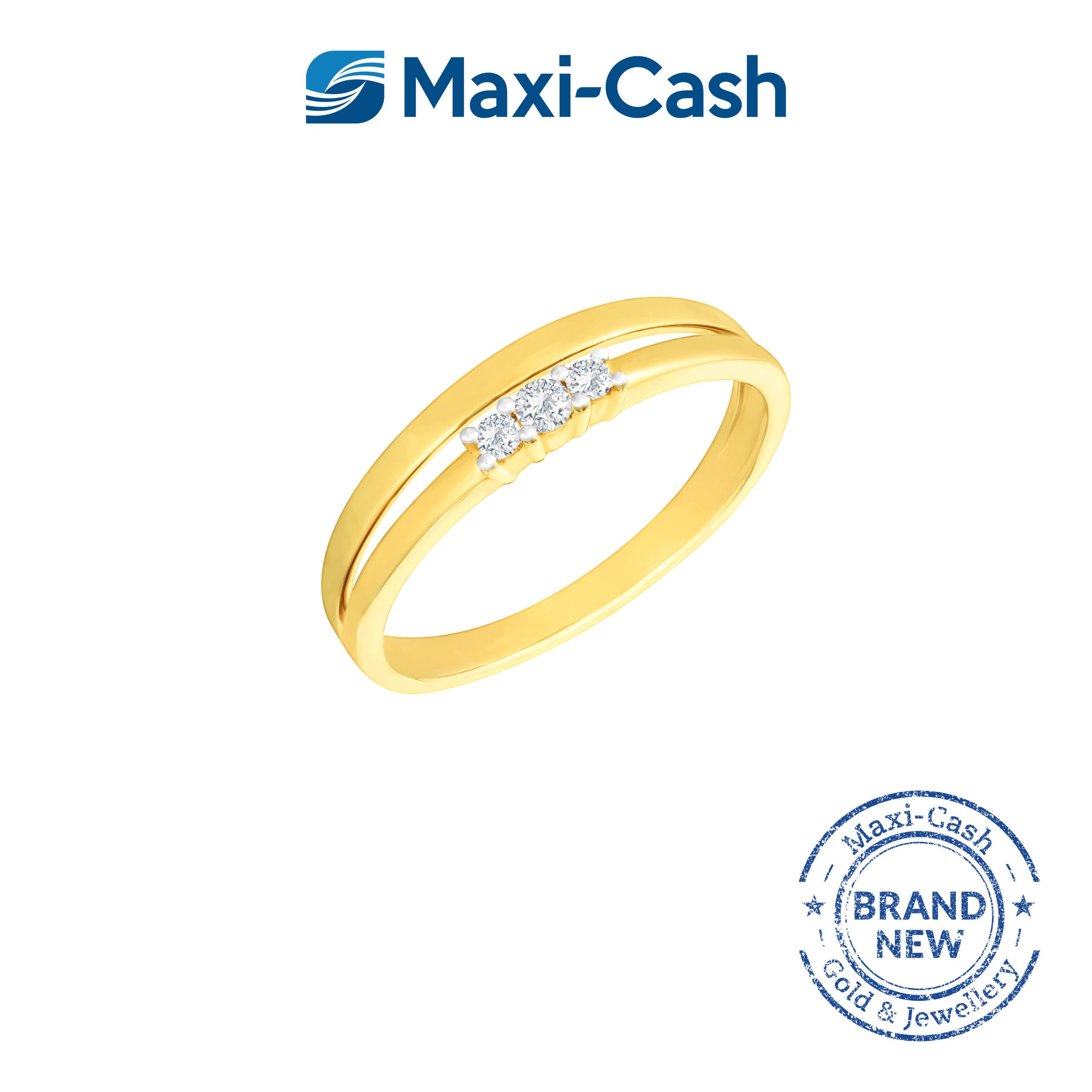 Diamond Dual Band Elegance Ring in 14K Yellow Gold