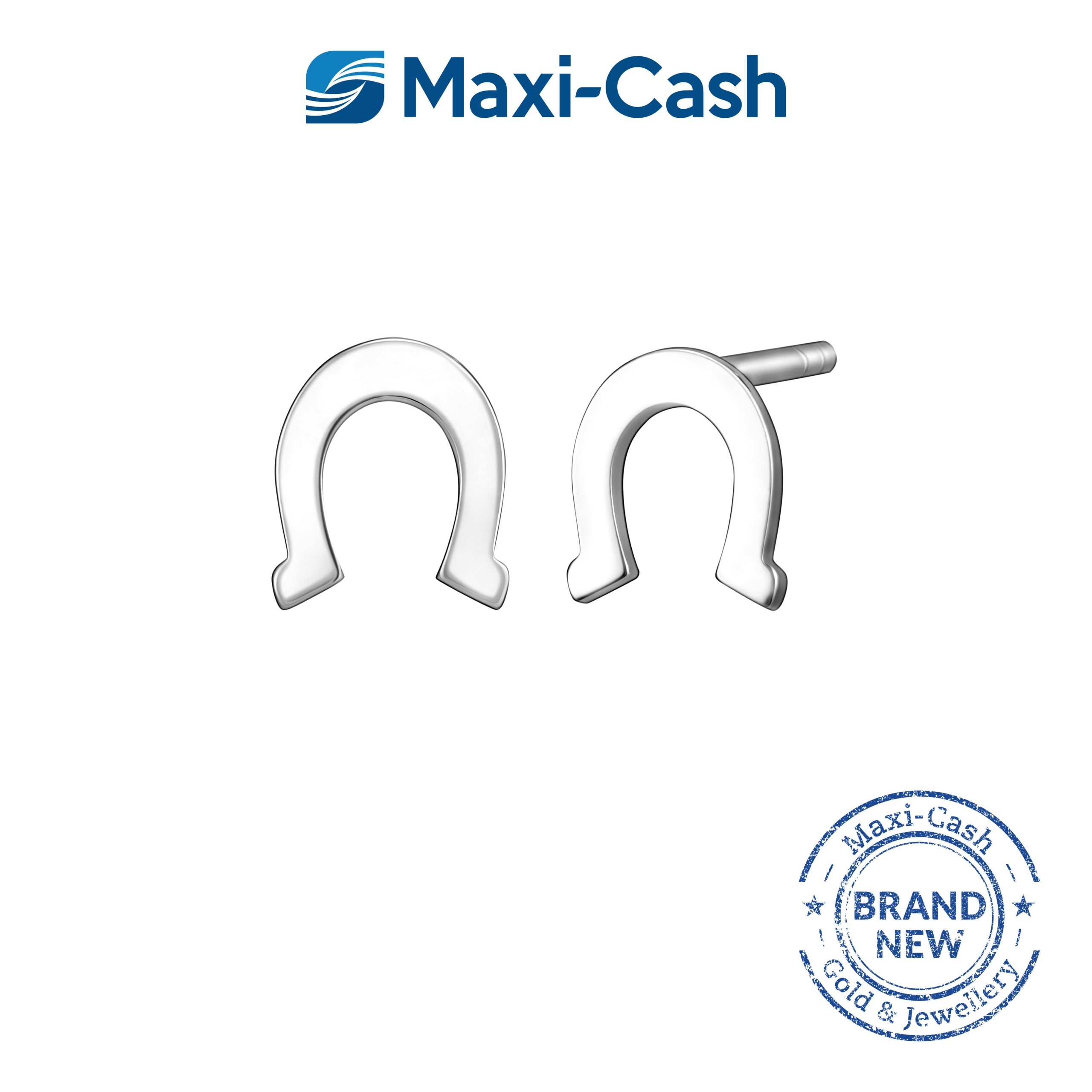 Horse Shoe Tinkles Earrings in 18K White Gold