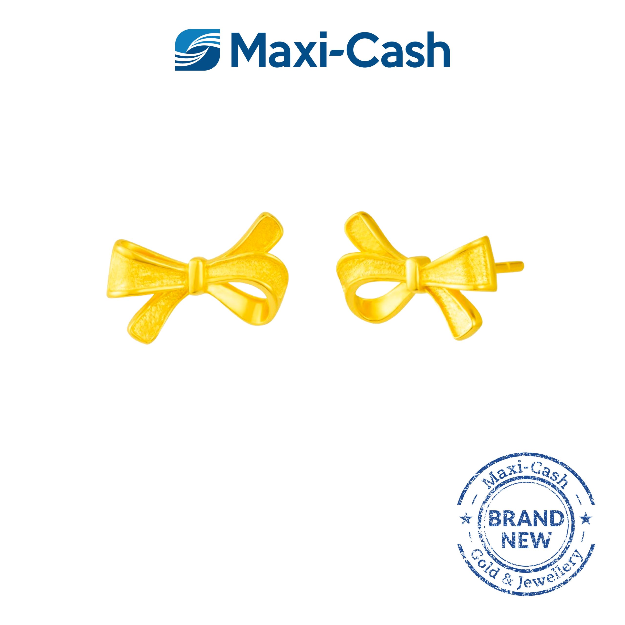 Whimsical Bows Earrings in 916 Gold