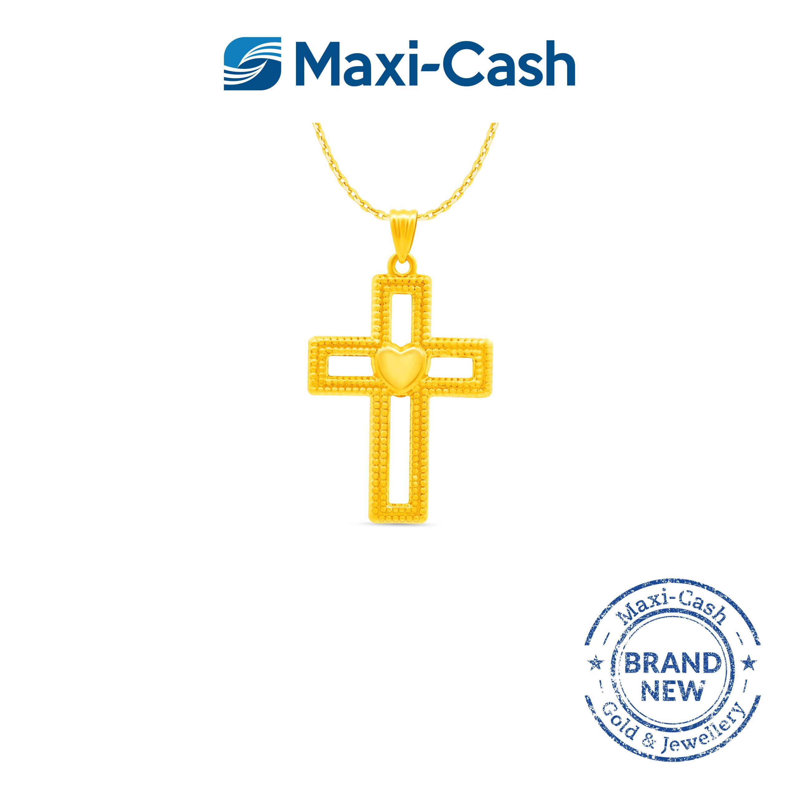 Eternal Love Cross Pendant in 916 Gold