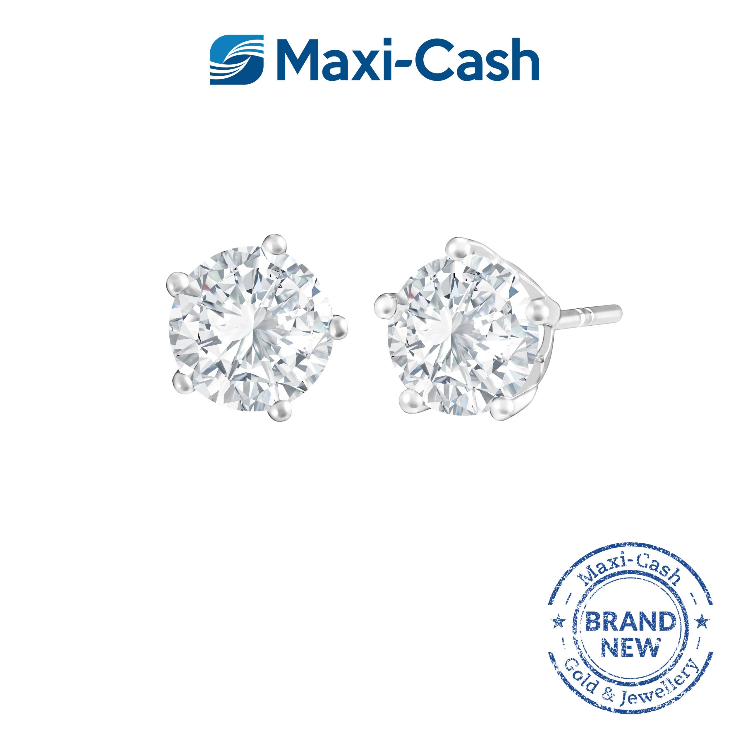 True Carat Diamond Nuevo Enchant Earrings in 18K White Gold