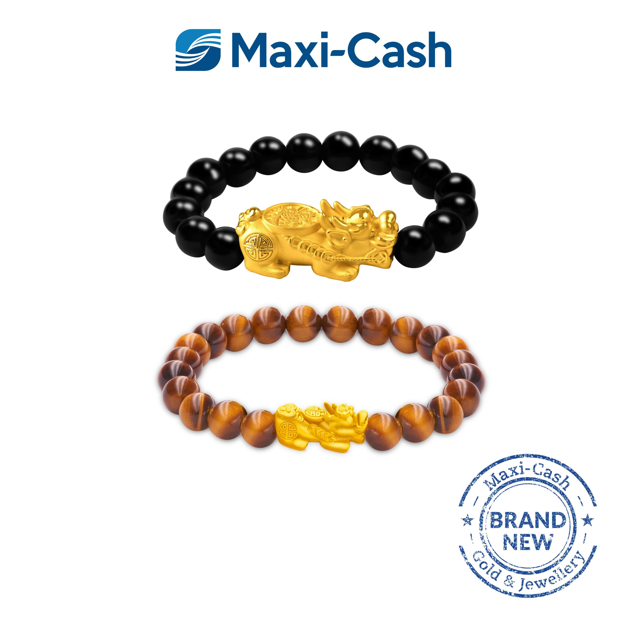 2 x Golden Pixiu Bracelet in 999 Gold Bundle Deal