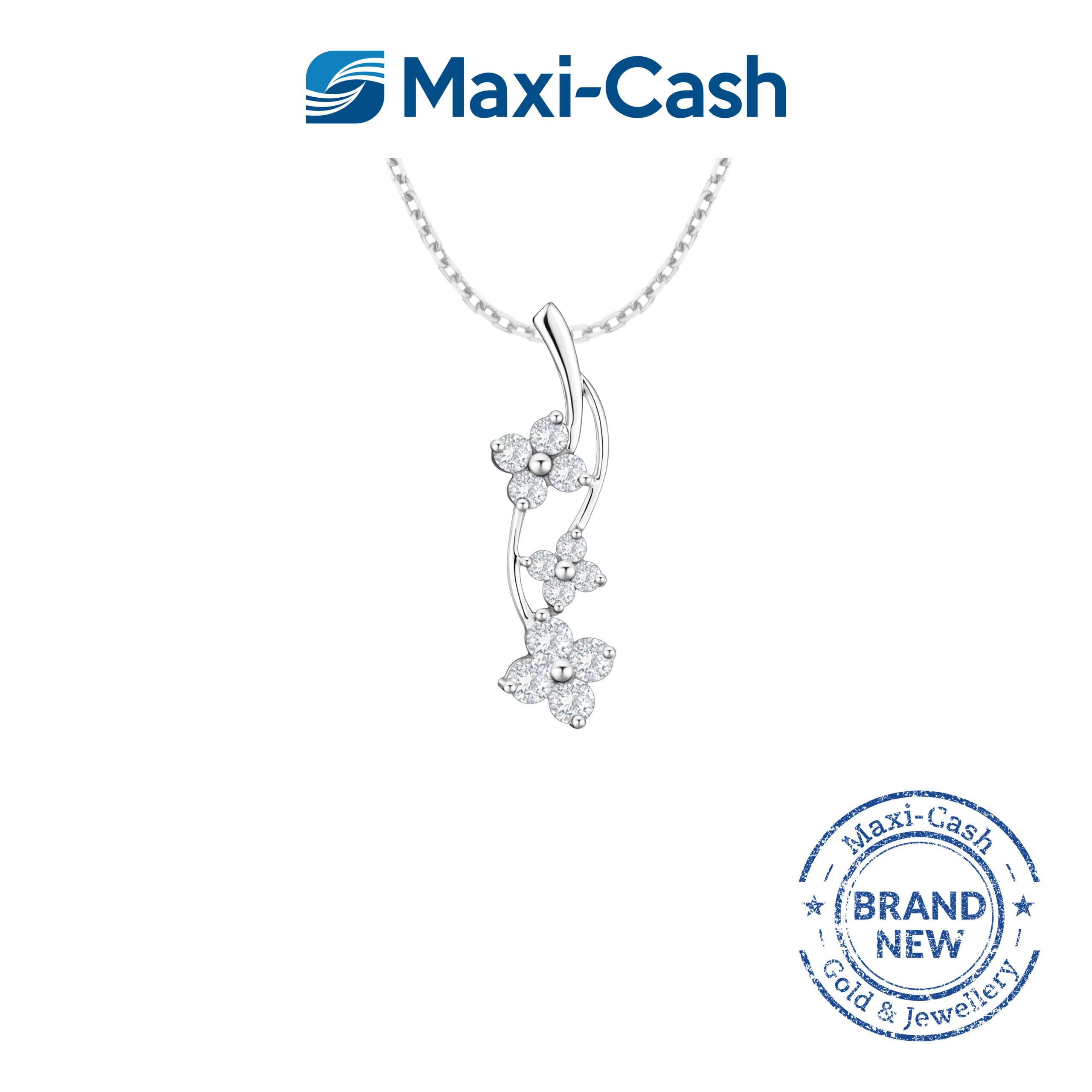 Ethereal Flight Diamond Pendant in 18K White Gold