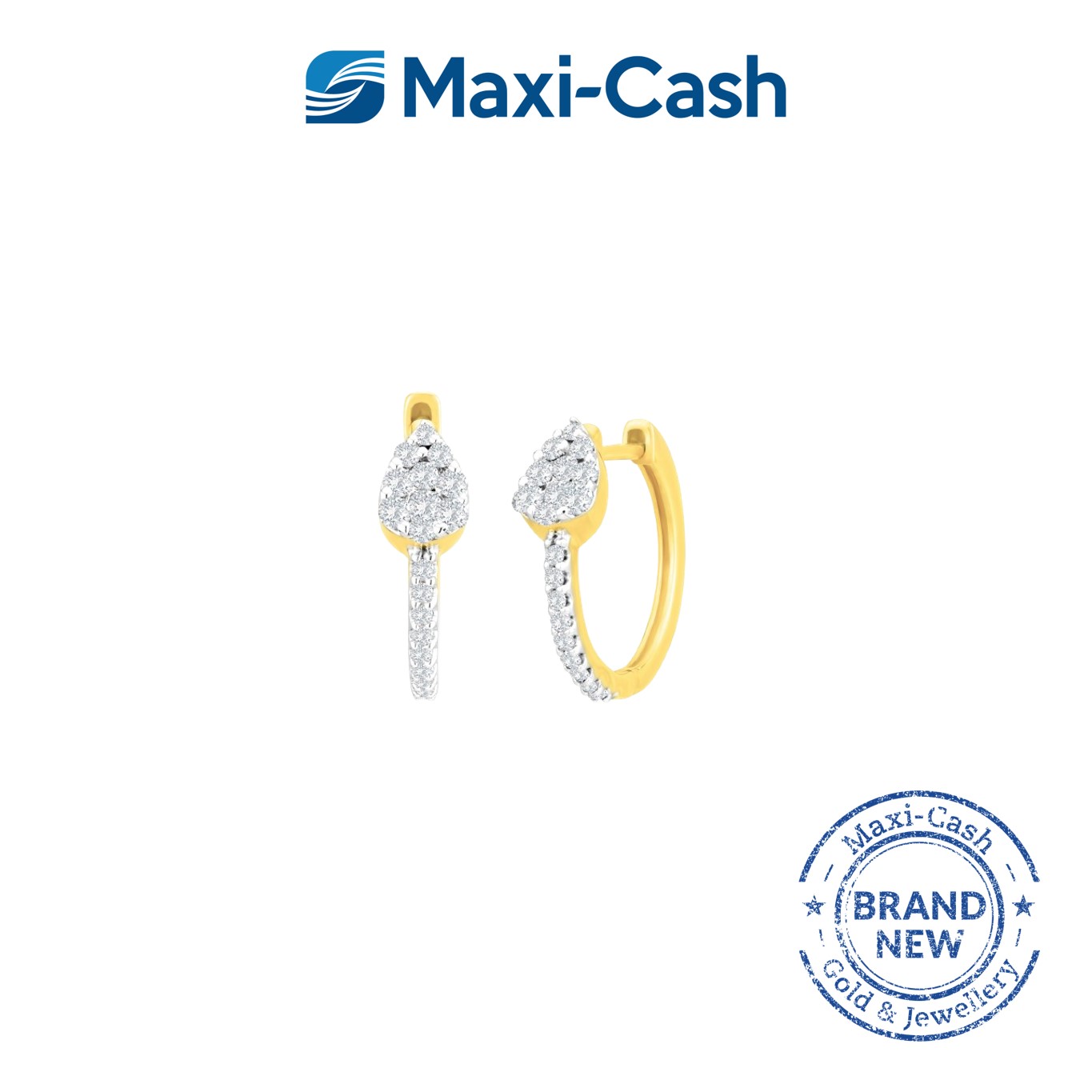 Diamond Radiant Dew Earrings in 18K Yellow Gold