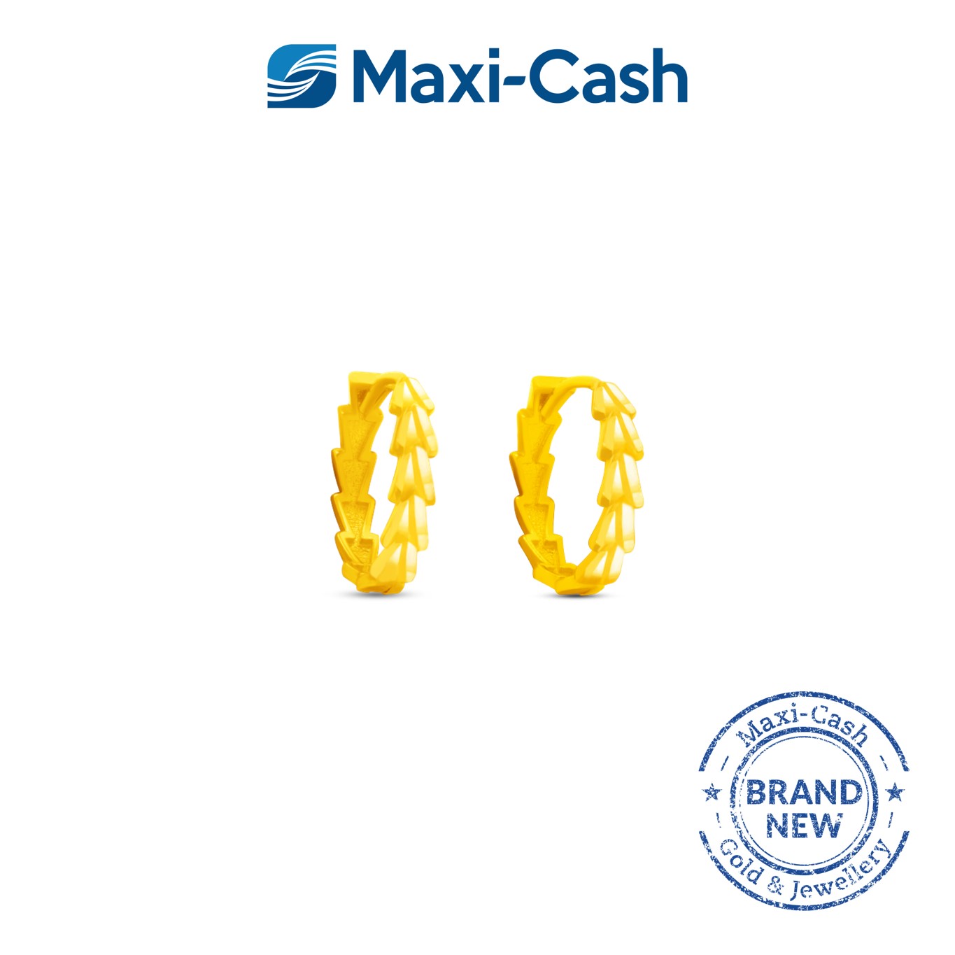 Laurel Wreath Earrings in 916 Gold