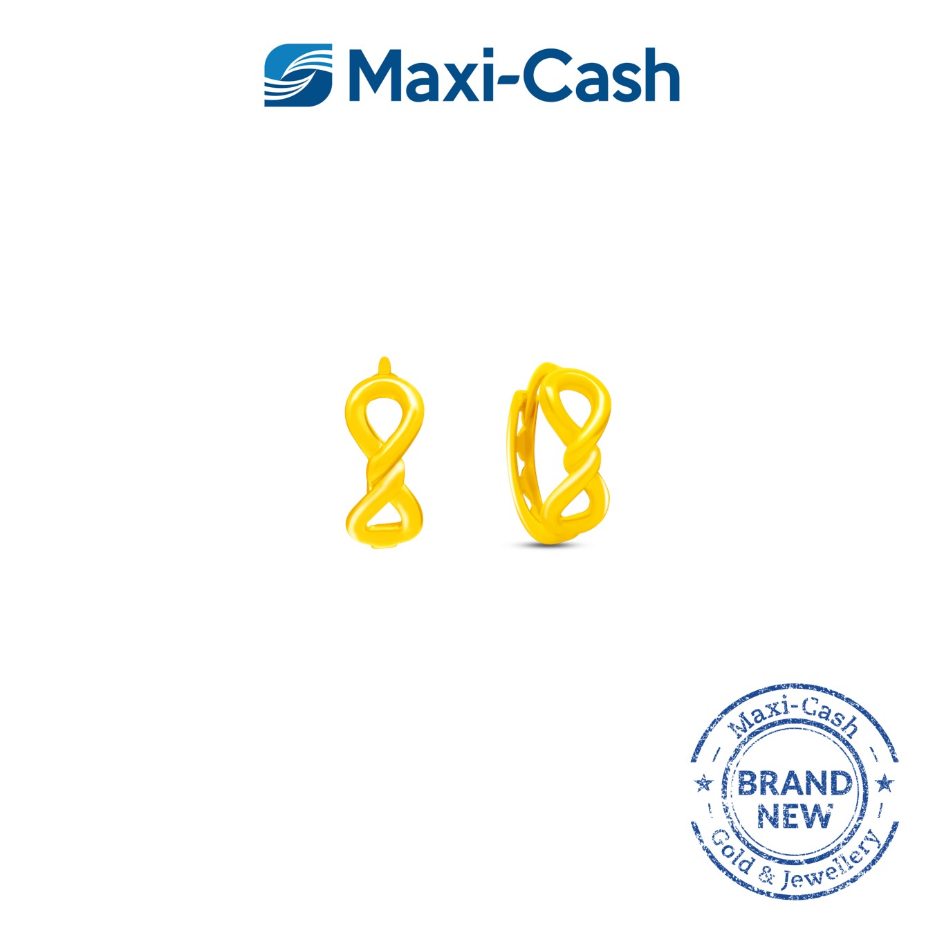 Infinity Knots Earrings in 916 Gold