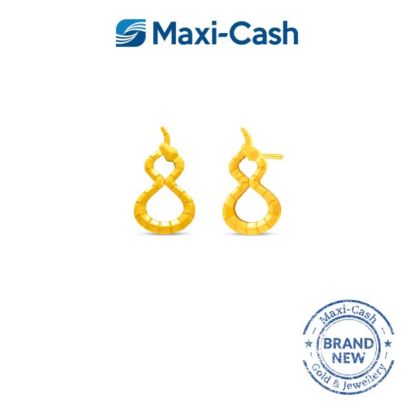 Infinity Serpent Earrings in 999 Gold