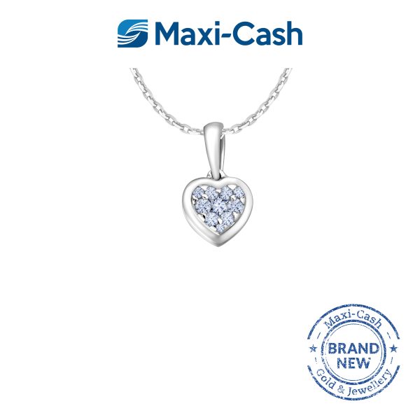 Diamond Heartfelt Radiance Pendant in 18K White Gold