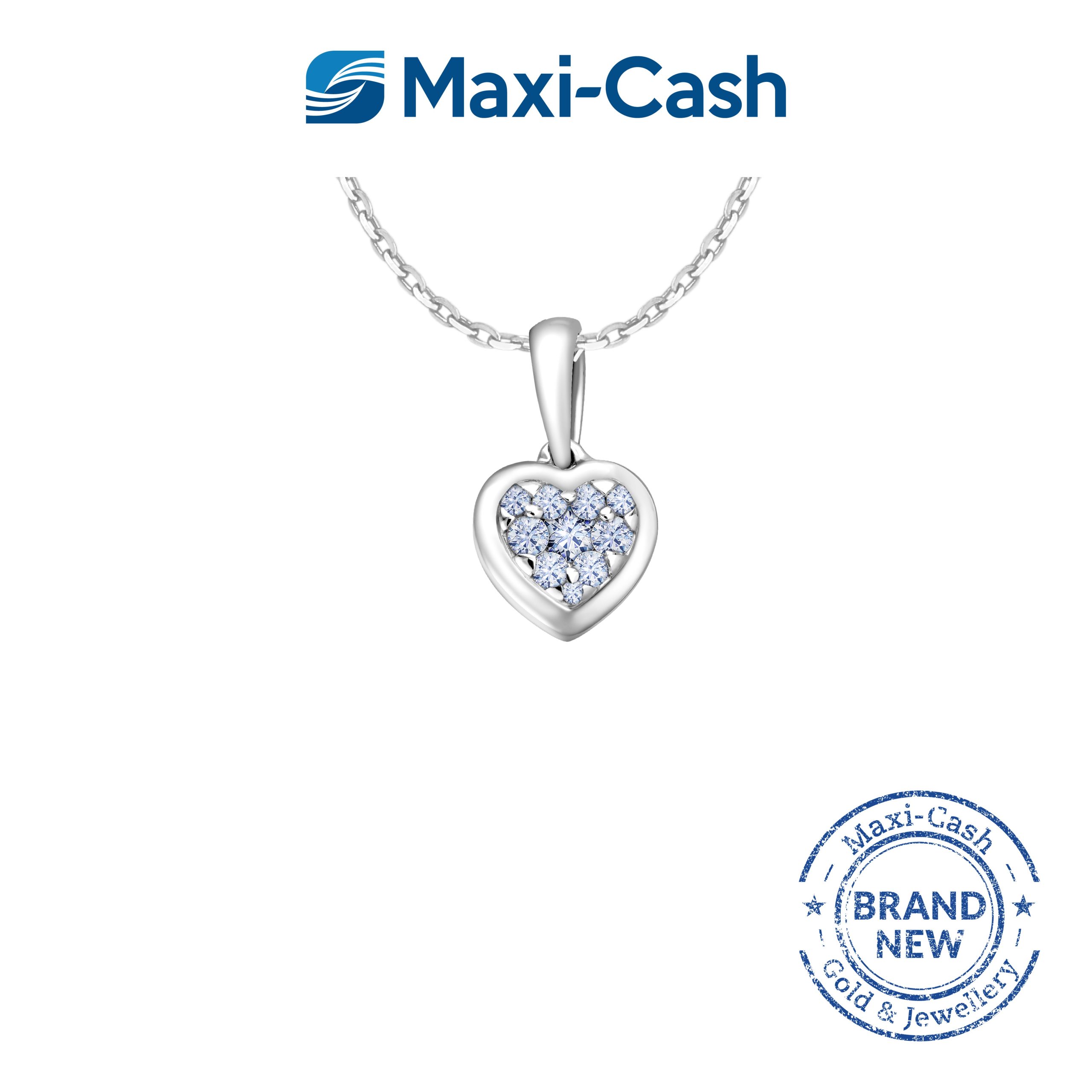 Diamond Heartfelt Radiance Pendant in 18K White Gold