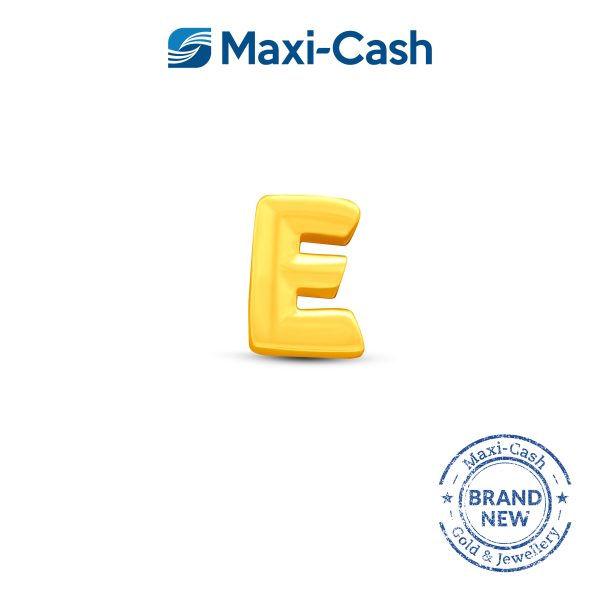 Letter "E" Fantasi Charm in 916 Gold