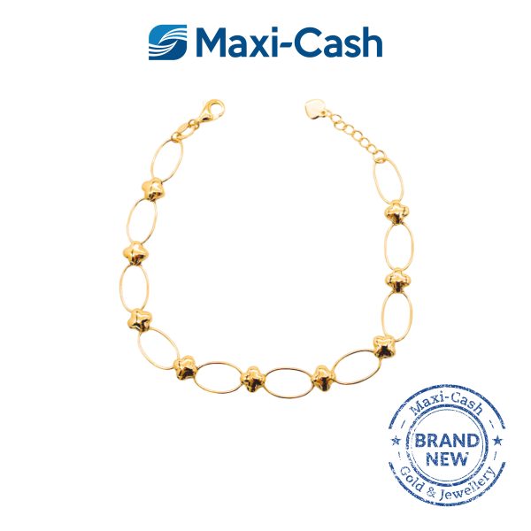 Clover Link Bracelet in 916 Gold